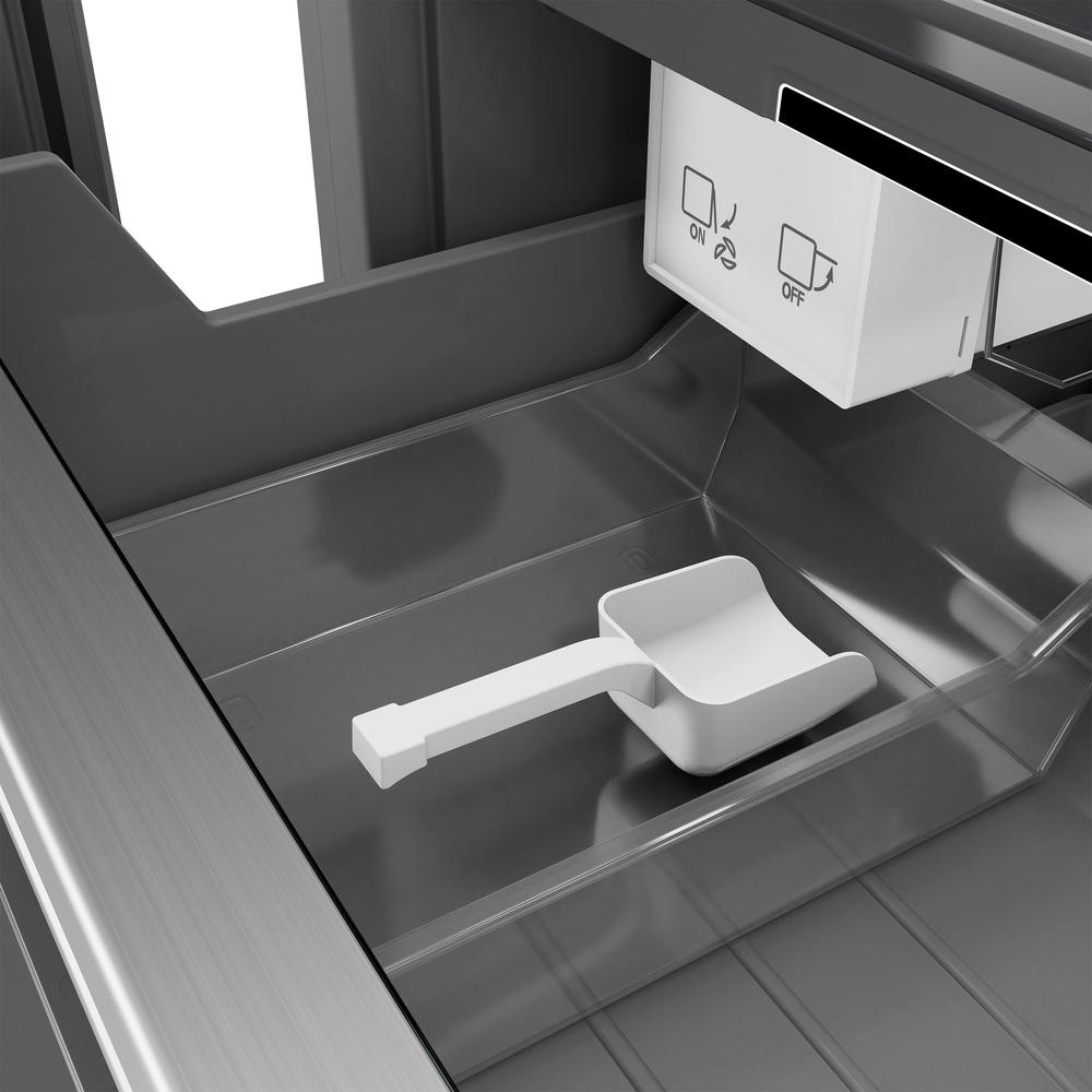 ZLINE 24 in. 12.4 cu. ft. Column Freezer in Black Stainless Steel with Graphite Gray Interior (RCFV-BS-24)