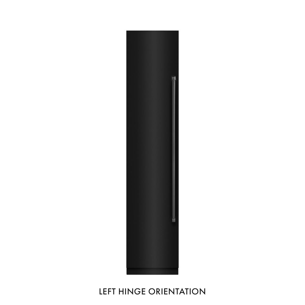 ZLINE 18 in. 8.6 cu. ft. Left Hinge Column Freezer in Black Stainless Steel with Graphite Gray Interior (RCFVL-BS-18)