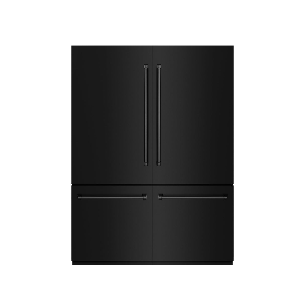 ZLINE 60 in. 32.2 cu. ft. French Door Built-In Bottom Freezer Refrigerator with Water Dispensers and Ice Makers in Black Stainless Steel with Graphite Gray Interior (GRBIV-BS-60)
