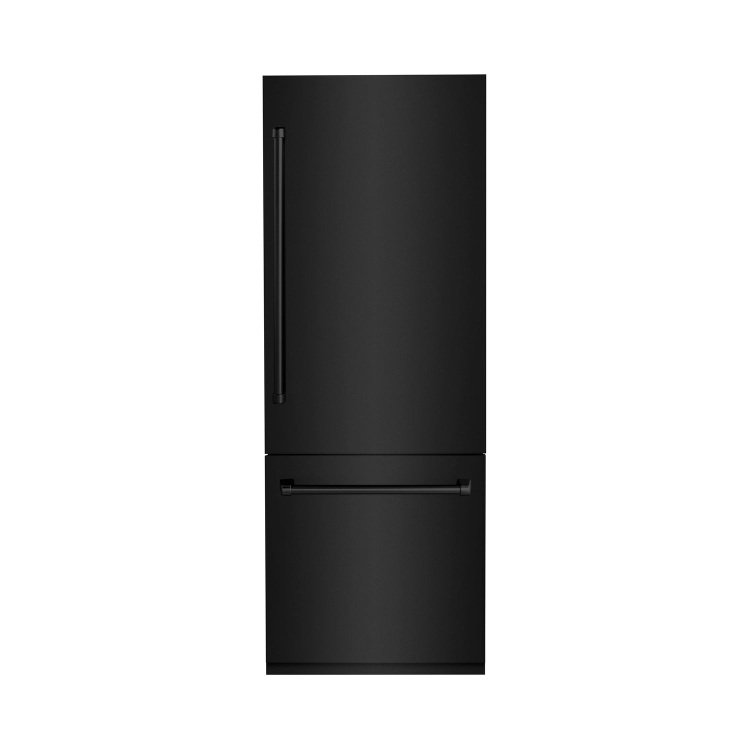 ZLINE 30" 16.1 cu. ft. Built-In 2-Door Bottom Freezer Refrigerator with Internal Water and Ice Dispenser in Black Stainless Steel (RBIV-BS-30)