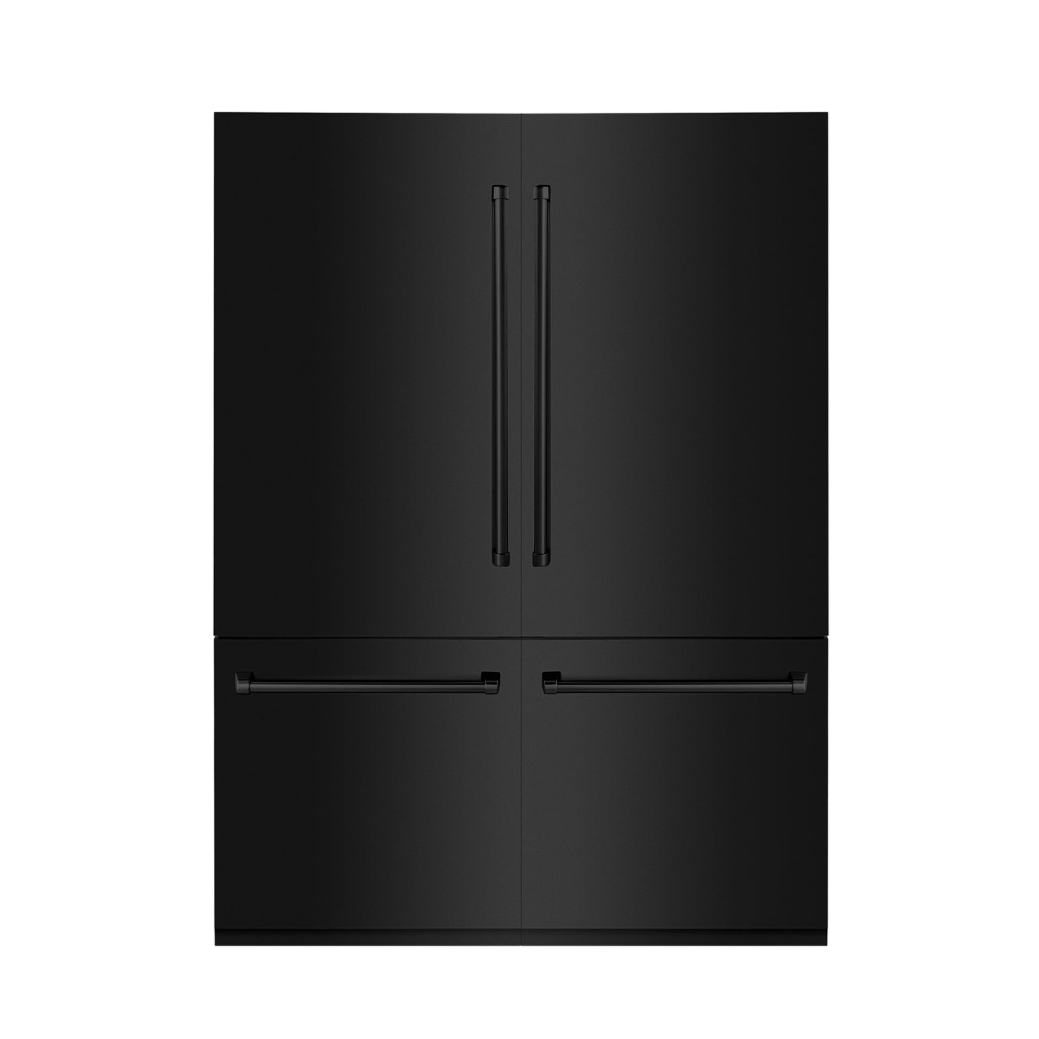 ZLINE 60 in. 32.2 cu. ft. French Door Built-In Bottom Freezer Refrigerator with Water Dispensers and Ice Makers in Black Stainless Steel (RBIV-BS-60)