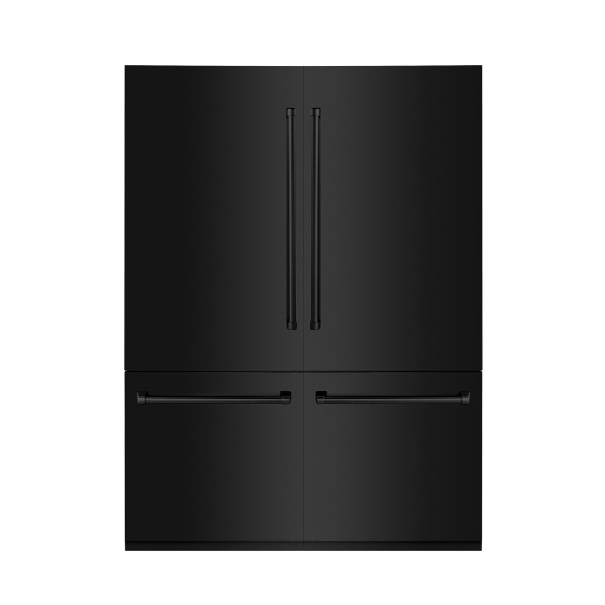 ZLINE 60 in. 32.2 cu. ft. French Door Built-In Bottom Freezer Refrigerator with Water Dispensers and Ice Makers in Black Stainless Steel (RBIV-BS-60)