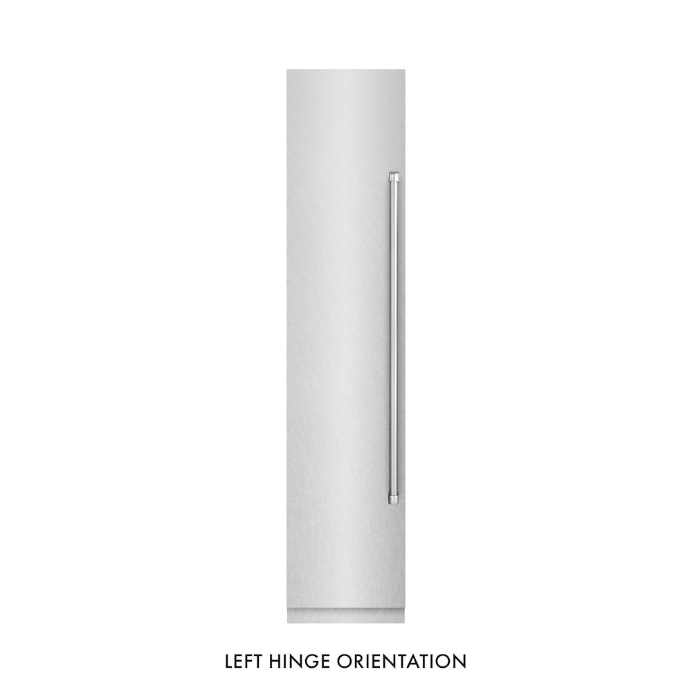 ZLINE 18 in. 8.6 cu. ft. Left Hinge Column Freezer in Satin Stainless Steel with Graphite Gray Interior (RCFVL-SN-18)