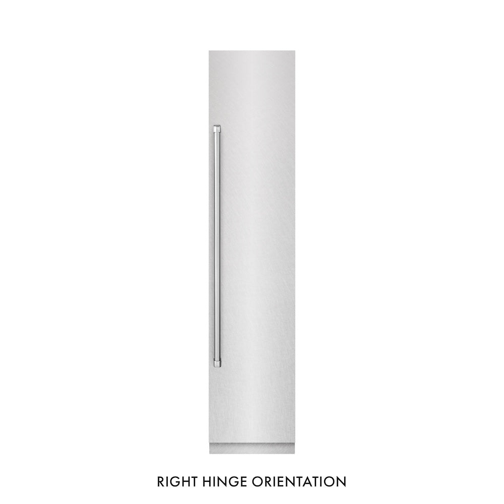 ZLINE 18 in. 8.6 cu. ft. Right Hinge Column Freezer in Satin Stainless Steel with Graphite Gray Interior (RCFVR-SN-18)