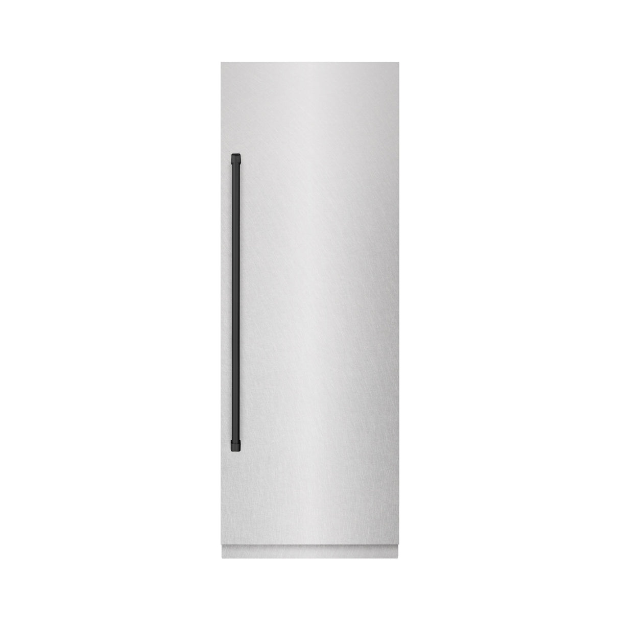 ZLINE Autograph Edition 30 in. 16.7 cu. ft. Column Refrigerator in Satin Stainless Steel with Graphite Gray Interior and Matte Black Accents (RCRVZ-SN-30-MB)