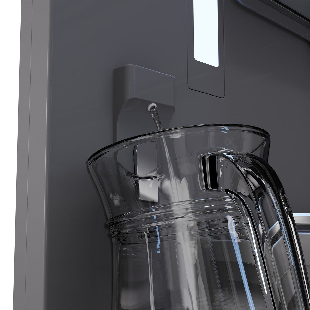 ZLINE Autograph Edition 30 in. 16.1 cu. ft. Built-In Bottom Freezer Refrigerator with Water Dispenser and Ice Maker in Satin Stainless Steel with Graphite Gray Interior and Polished Gold Accents (GRBIVZ-SN-30-G)