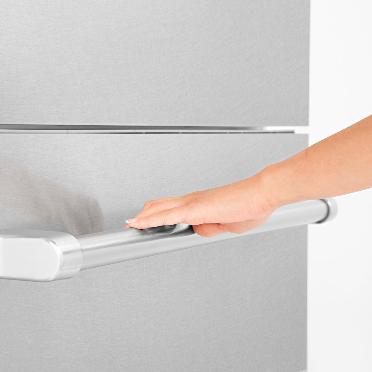 ZLINE 30 in. 16.1 cu. ft. Built-In Bottom Freezer Refrigerator with Water Dispenser and Ice Maker in Satin Stainless Steel (RBIV-SN-30)