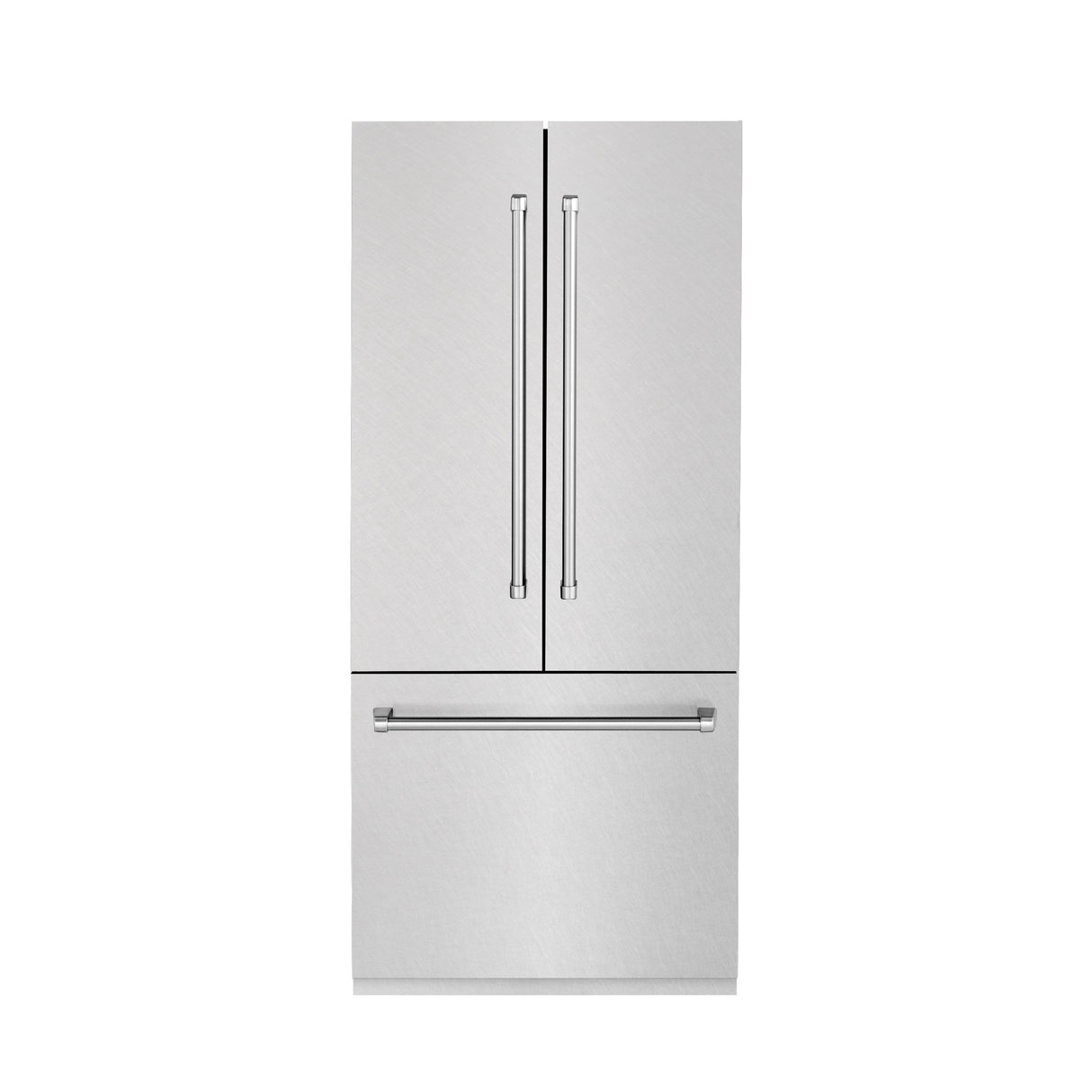 ZLINE 36 in. 19.6 cu. ft. French Door Built-In Bottom Freezer Refrigerator with Water Dispenser and Ice Maker in Satin Stainless Steel (RBIV-SN-36)