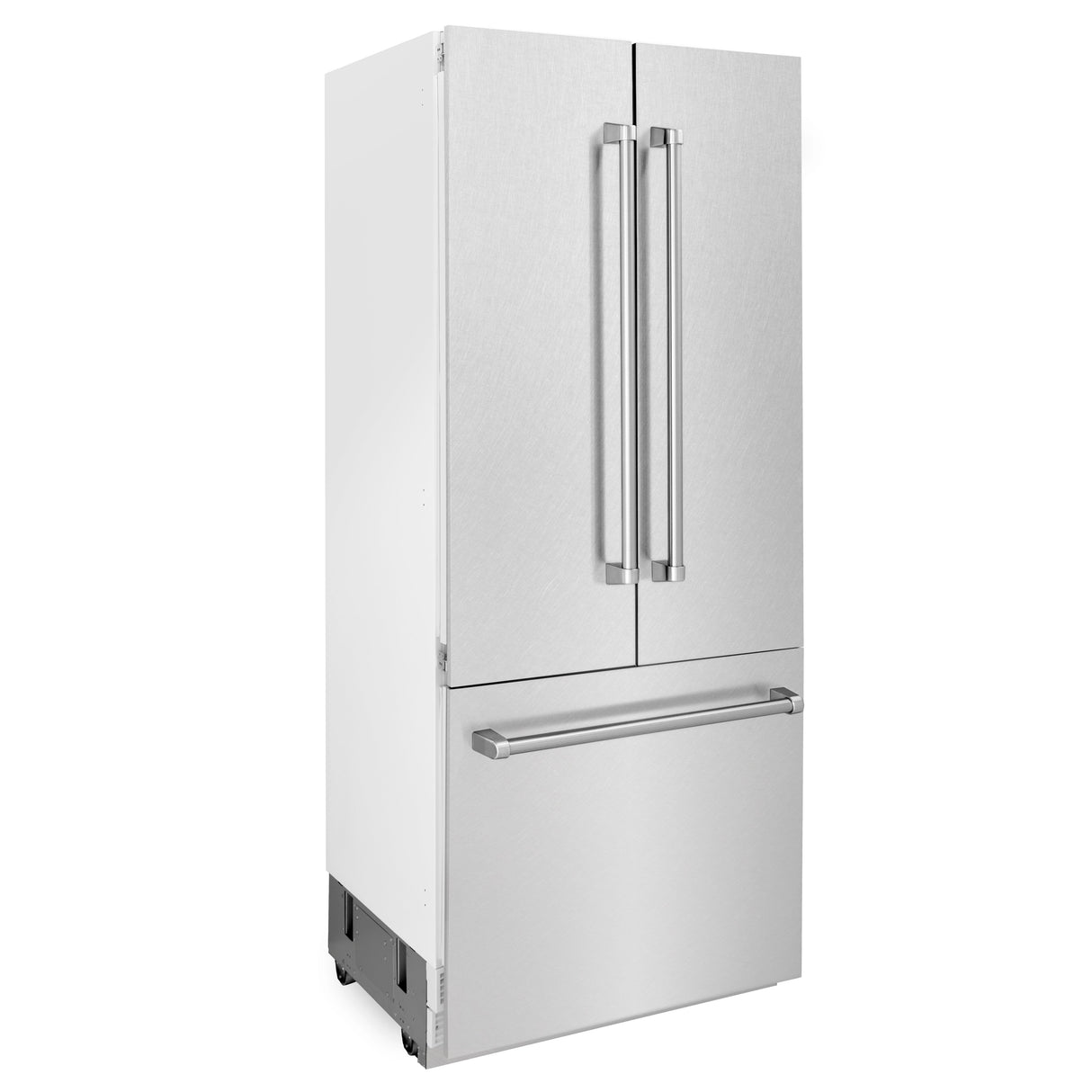 ZLINE 36 in. 19.6 cu. ft. French Door Built-In Bottom Freezer Refrigerator with Water Dispenser and Ice Maker in Satin Stainless Steel (RBIV-SN-36)