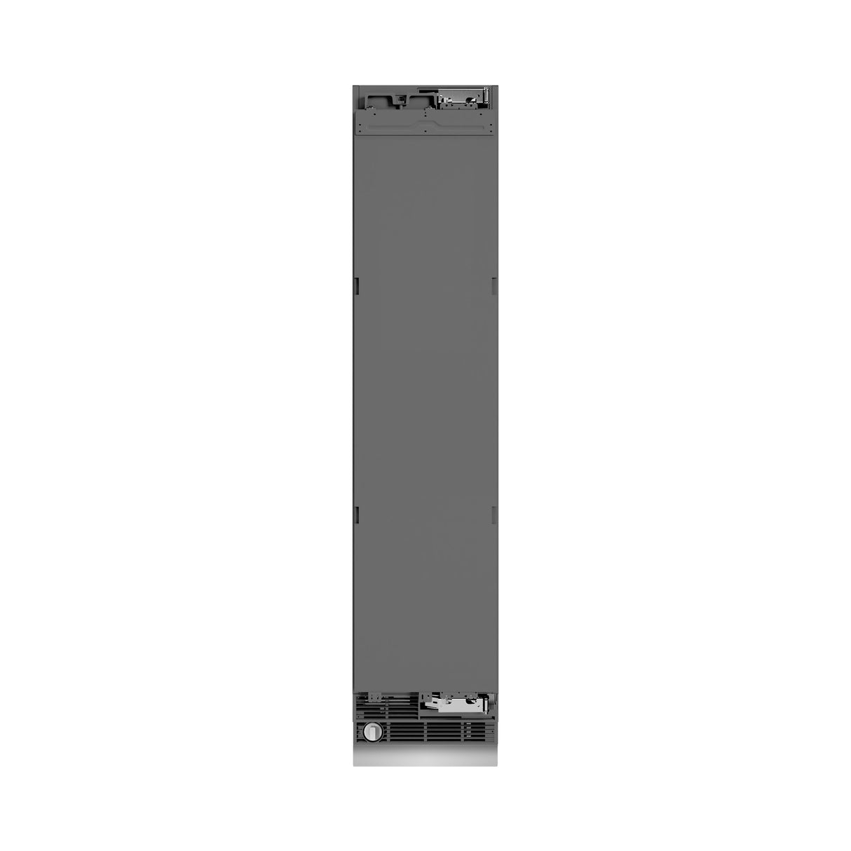 ZLINE Autograph Edition 18 in. 8.6 cu. ft. Panel Ready Right Hinge Column Freezer with Graphite Gray Interior and Champagne Bronze Accents (RBCFVRZ-18-CB)