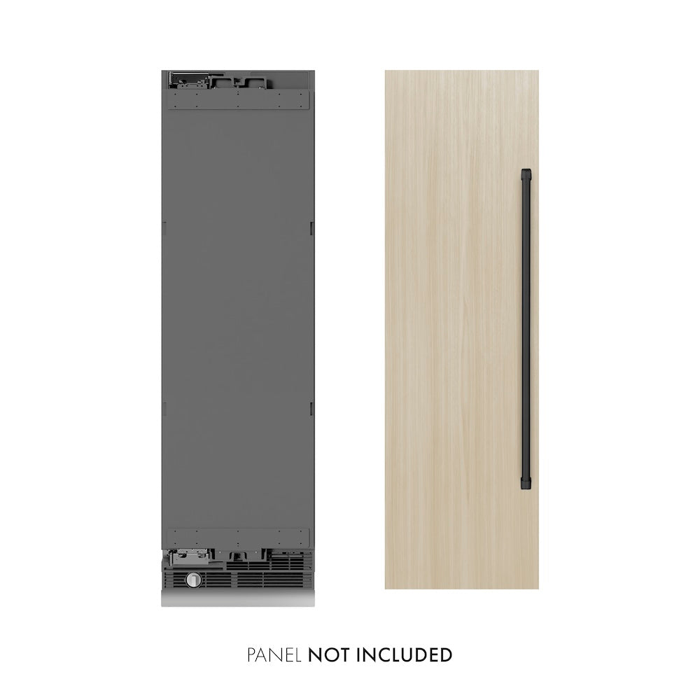 ZLINE Autograph Edition 24 in. 12.4 cu. ft. Panel Ready Column Freezer with Graphite Gray Interior and Matte Black Accents (RBCFVZ-24-MB)