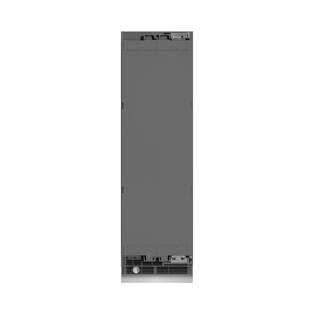 ZLINE Autograph Edition 24 in. 12.5 cu. ft. Panel Ready Column Refrigerator with Graphite Gray Interior and Matte Black Accents (RBCRVZ-24-MB)
