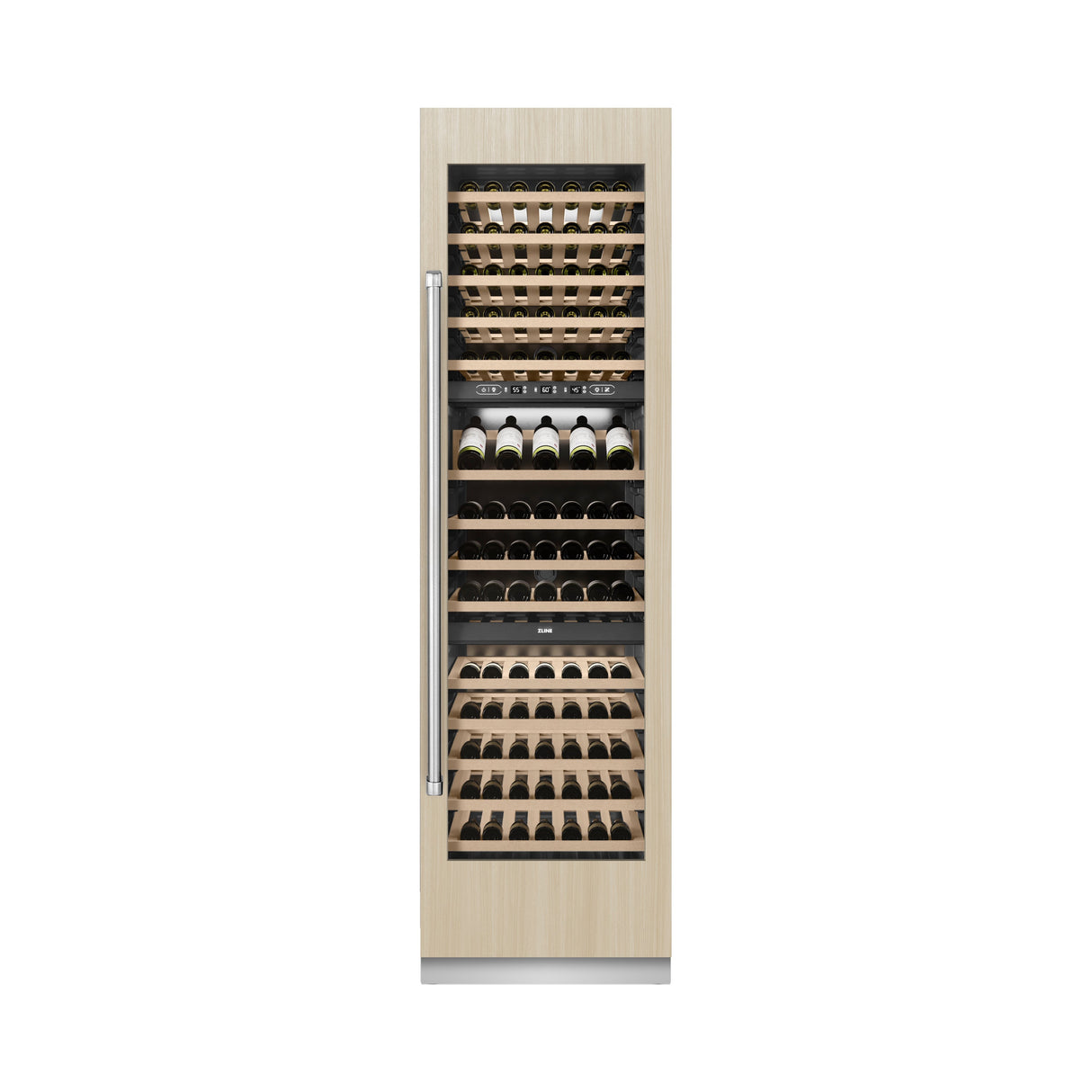 ZLINE 24 in. 12.4 cu. ft. Triple Zone 100 Bottle Panel Ready Column Wine Cooler (RBCWV-24)