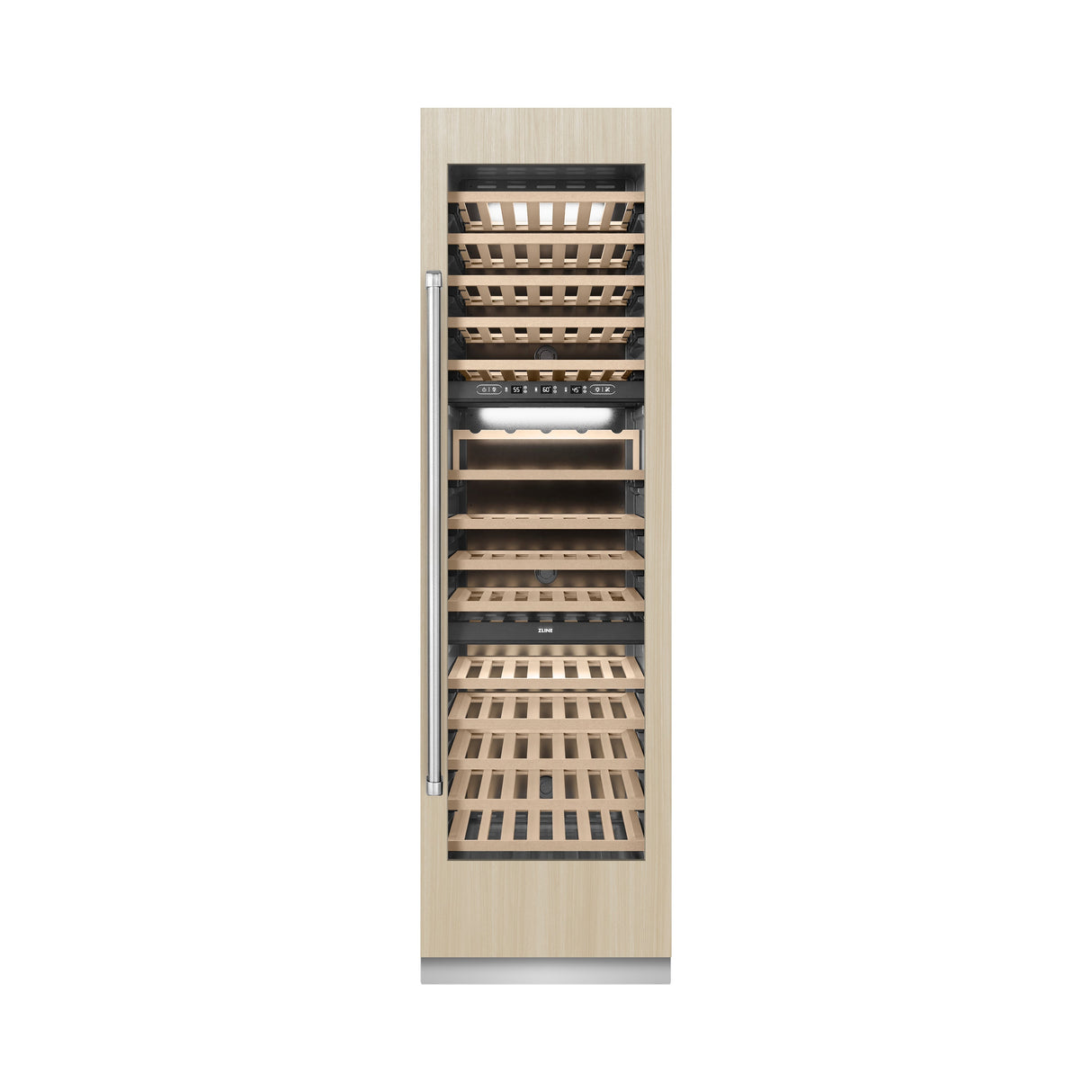 ZLINE 24 in. 12.4 cu. ft. Triple Zone 100 Bottle Panel Ready Column Wine Cooler (RBCWV-24)