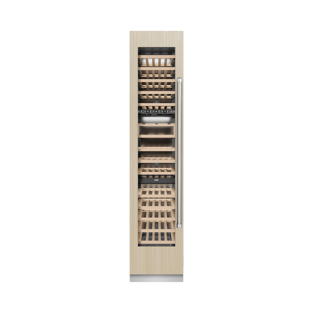 ZLINE 18 in. 9.0 cu. ft. Triple Zone 68 Bottle Panel Ready Left Hinge Column Wine Cooler (RBCWVL-18)