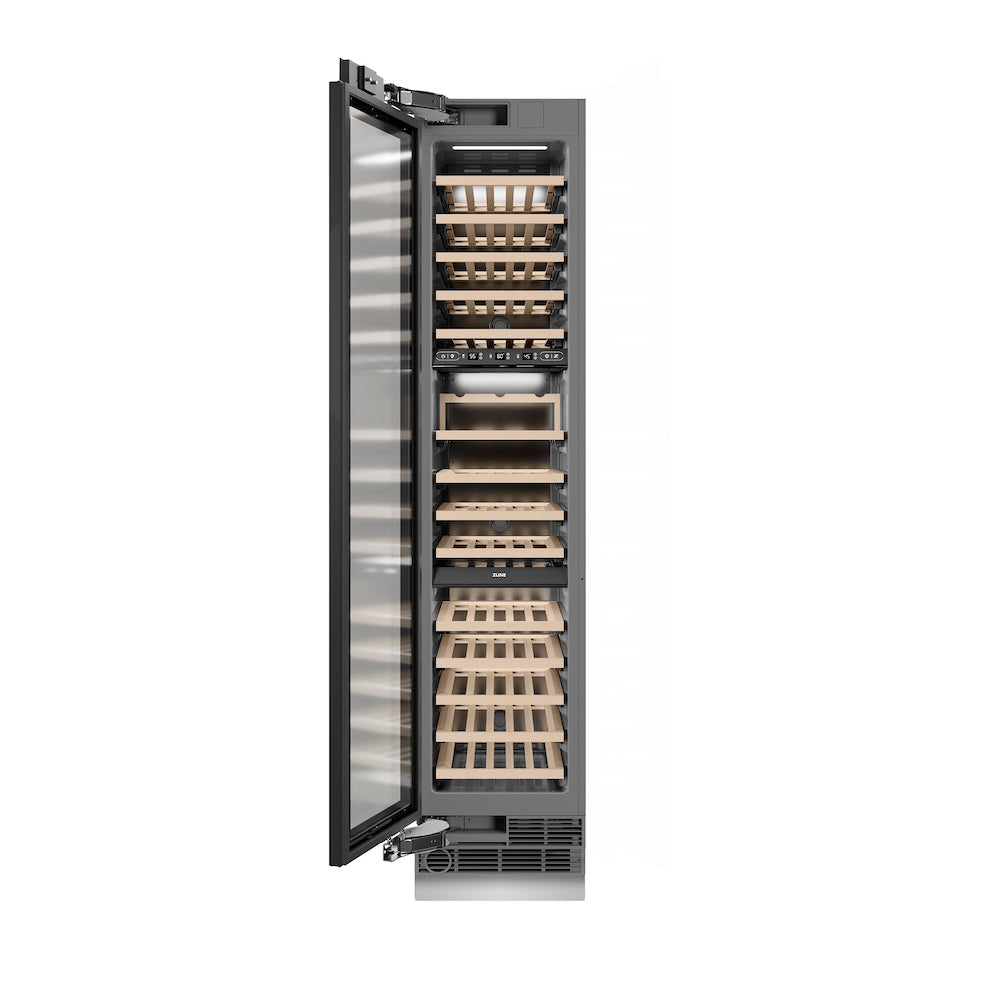 ZLINE 18 in. 9.0 cu. ft. Triple Zone 68 Bottle Panel Ready Left Hinge Column Wine Cooler (RBCWVL-18)