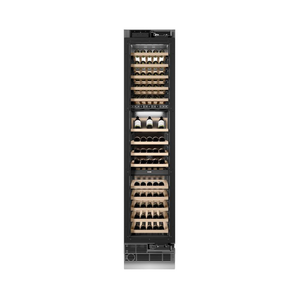 ZLINE 18 in. 9.0 cu. ft. Triple Zone 68 Bottle Panel Ready Right Hinge Column Wine Cooler (RBCWVR-18)