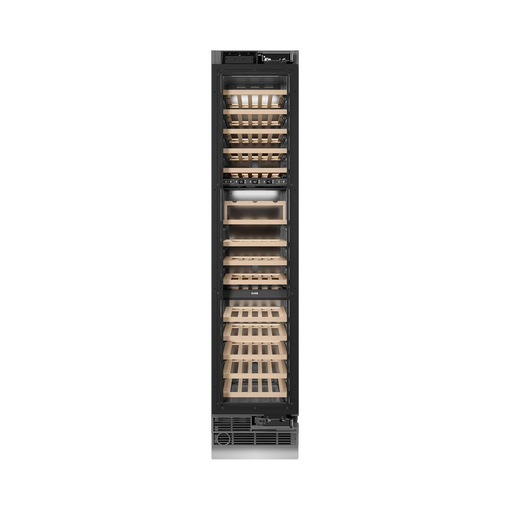 ZLINE 18 in. 9.0 cu. ft. Triple Zone 68 Bottle Panel Ready Right Hinge Column Wine Cooler (RBCWVR-18)