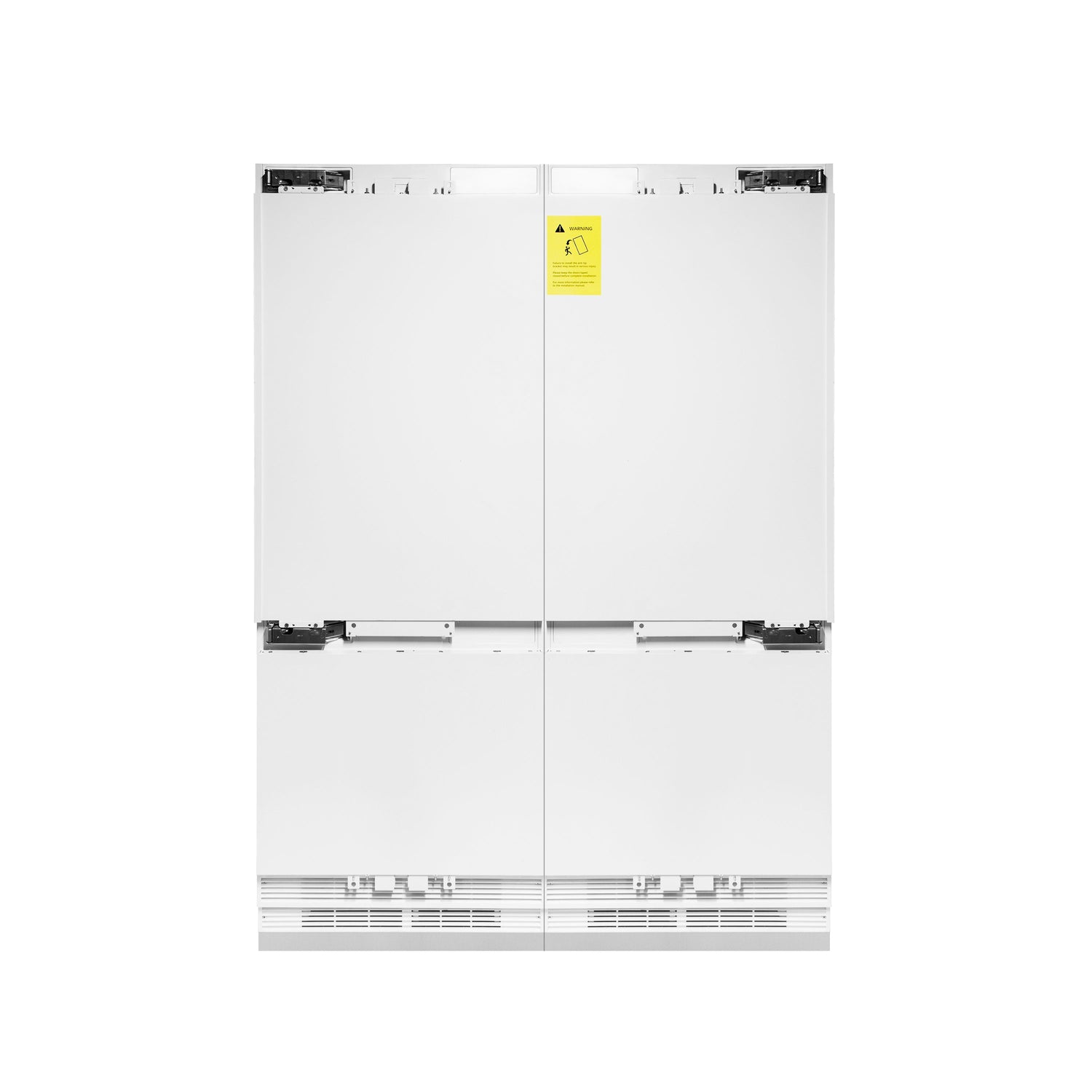 ZLINE 60 in. 32.2 cu. ft. Panel Ready French Door Built-In Bottom Freezer Refrigerator with Water Dispensers and Ice Makers (RBIV-60)