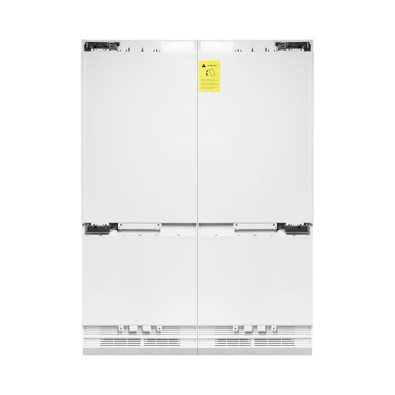 ZLINE 60 in. 32.2 cu. ft. Panel Ready French Door Built-In Bottom Freezer Refrigerator with Water Dispensers and Ice Makers (RBIV-60)