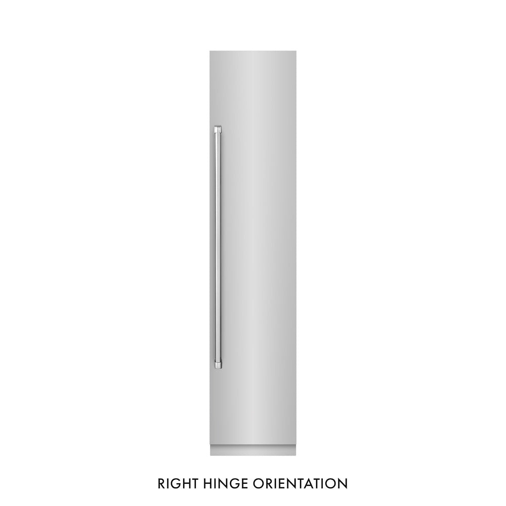 ZLINE 18 in. 8.6 cu. ft. Right Hinge Column Freezer in Stainless Steel with Graphite Gray Interior (RCFVR-304-18)