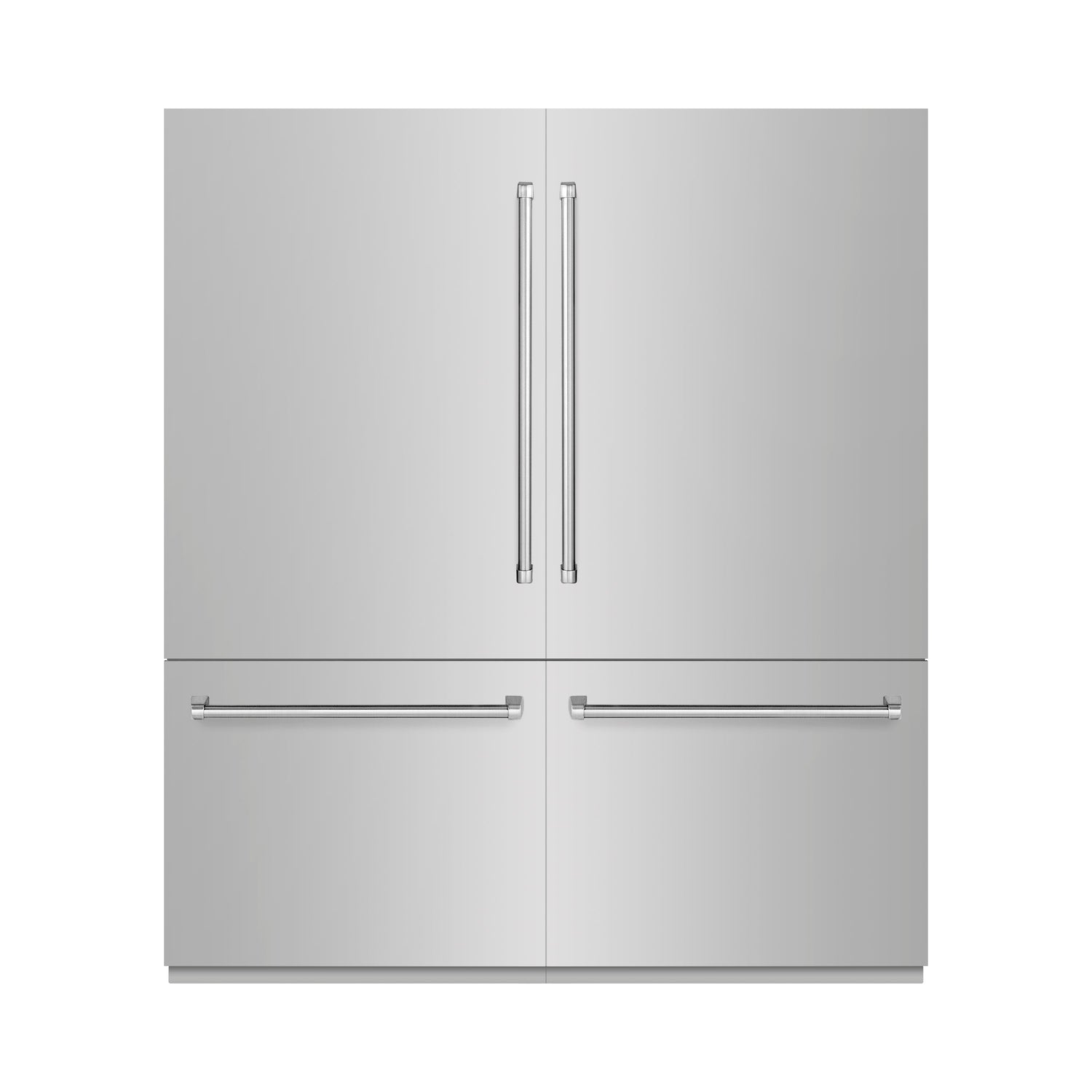 ZLINE 72 in. 39.6 cu. ft. French Door Built-In Bottom Freezer Refrigerator with Water Dispensers and Ice Makers in Stainless Steel (RBIT-304-72)