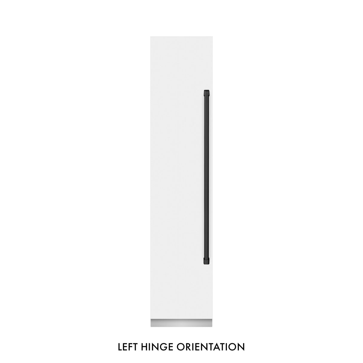 ZLINE Autograph Edition 18 in. 8.6 cu. ft. Left Hinge Column Freezer in White Matte with Graphite Gray Interior and Matte Black Accents (RCFVLZ-WM-18-MB)