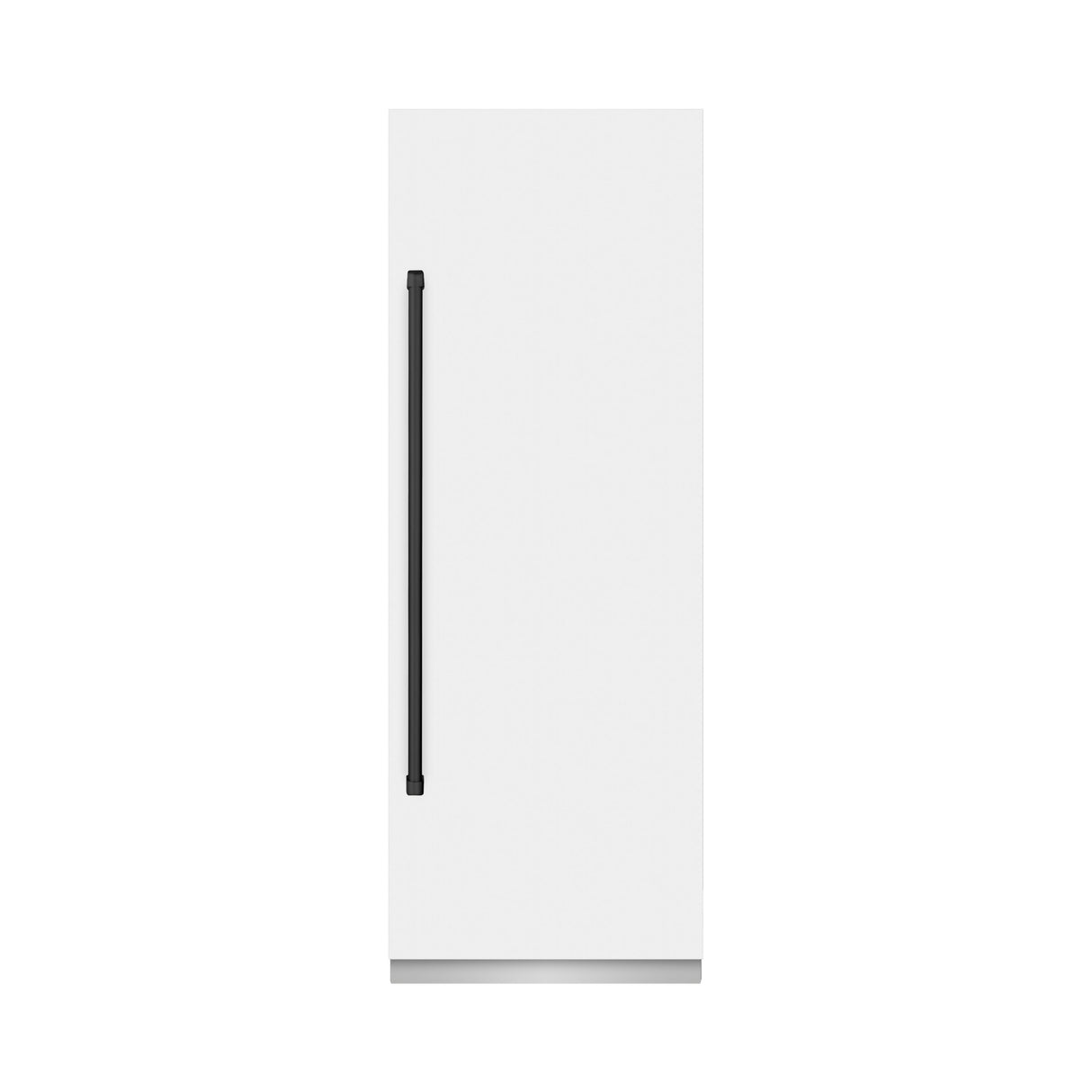 ZLINE Autograph Edition 30 in. 16.7 cu. ft. Column Refrigerator in White Matte with Graphite Gray Interior and Matte Black Accents (RCRVZ-WM-30-MB)