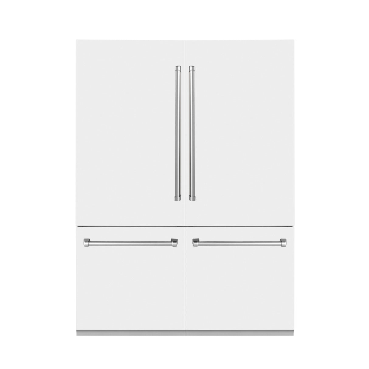 ZLINE 60 in. 32.2 cu. ft. French Door Built-In Bottom Freezer Refrigerator with Water Dispensers and Ice Makers in White Matte (RBIV-WM-60)