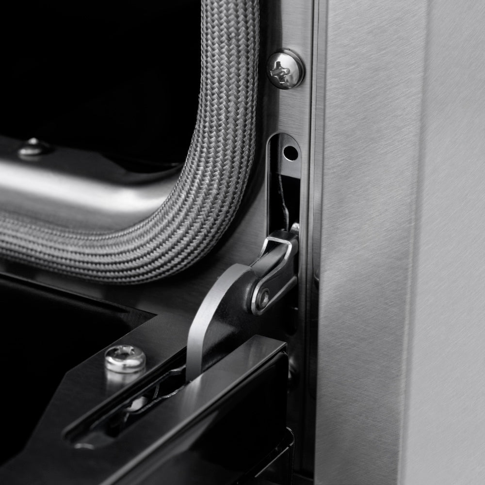 ZLINE Autograph Edition 36 in. 5.2 cu. ft. Classic Dual Fuel Range with 6 Burner Gas Cooktop and Electric Convection Oven in Satin Stainless Steel with Black Matte Door and Champagne Bronze Accents (CDRSZ-BLM-36-CB)