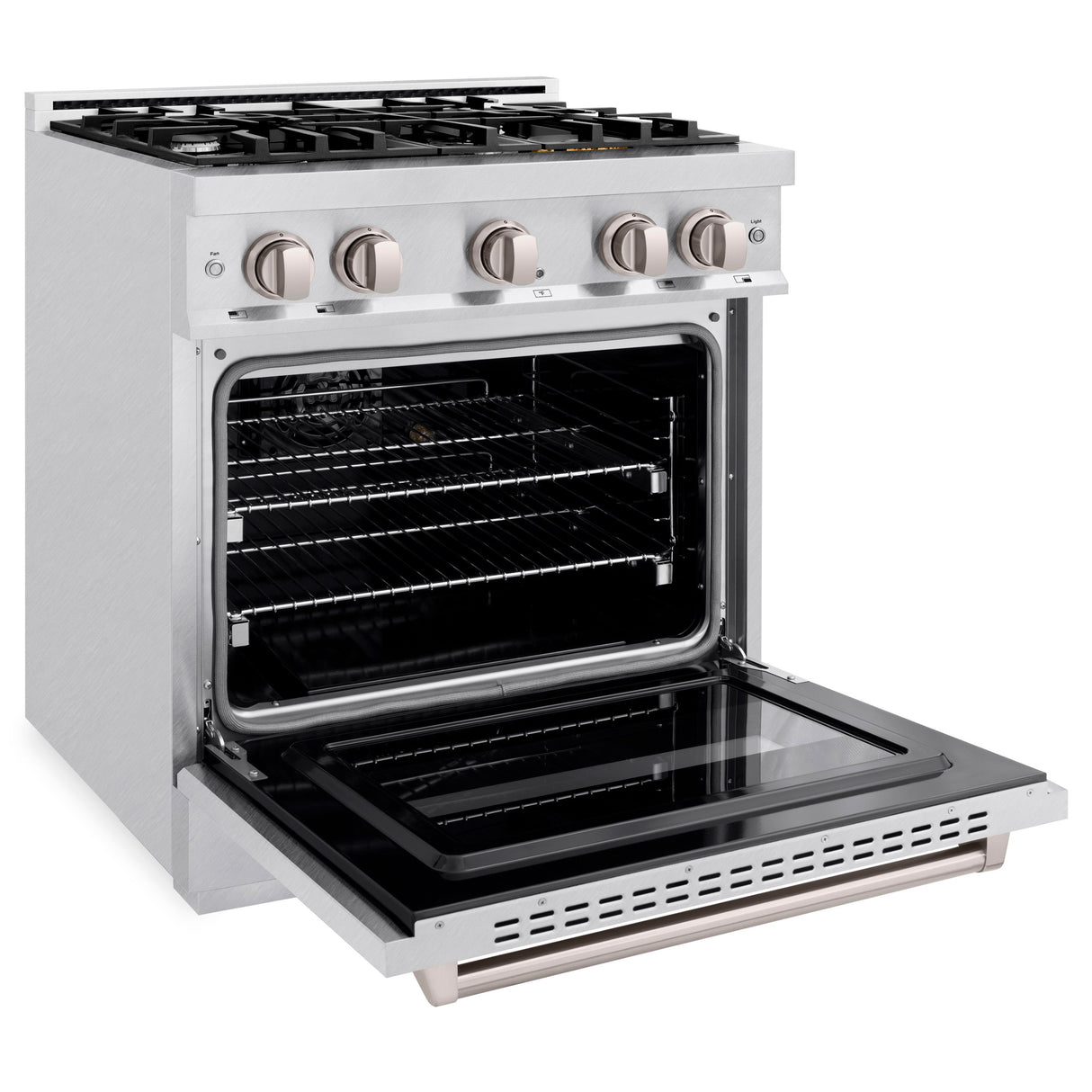 ZLINE 30 in. 4.2 cu. ft. Classic Gas Range with 4 Burner Cooktop and Convection Gas Oven in Satin Stainless Steel (CGRS-30)