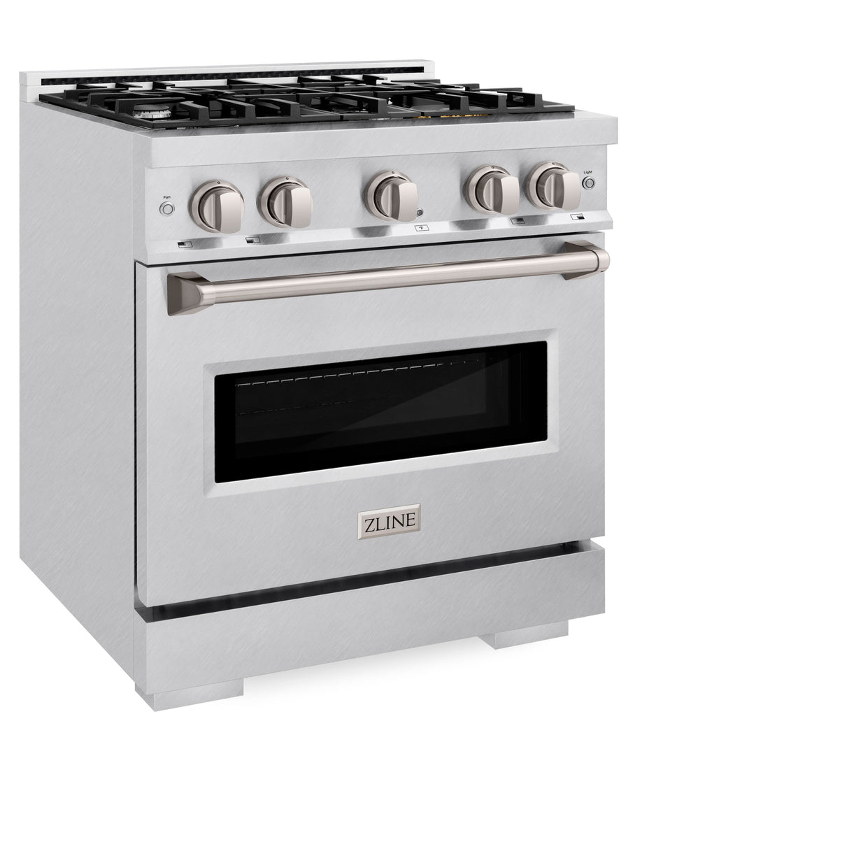 ZLINE 30 in. 4.2 cu. ft. Classic Dual Fuel Range with 4 Burner Gas Cooktop and Electric Convection Oven in Satin Stainless Steel (CDRS-30)