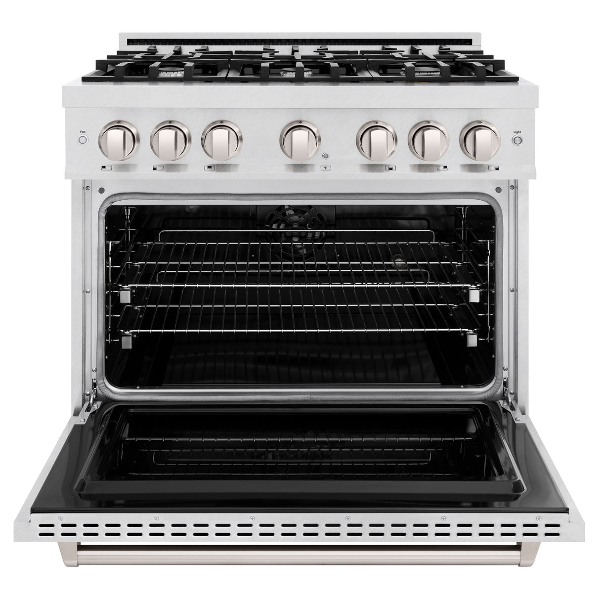 ZLINE 36 in. 5.2 cu. ft. Classic Dual Fuel Range with 6 Burner Gas Cooktop and Electric Convection Oven in Satin Stainless Steel (CDRS-36)