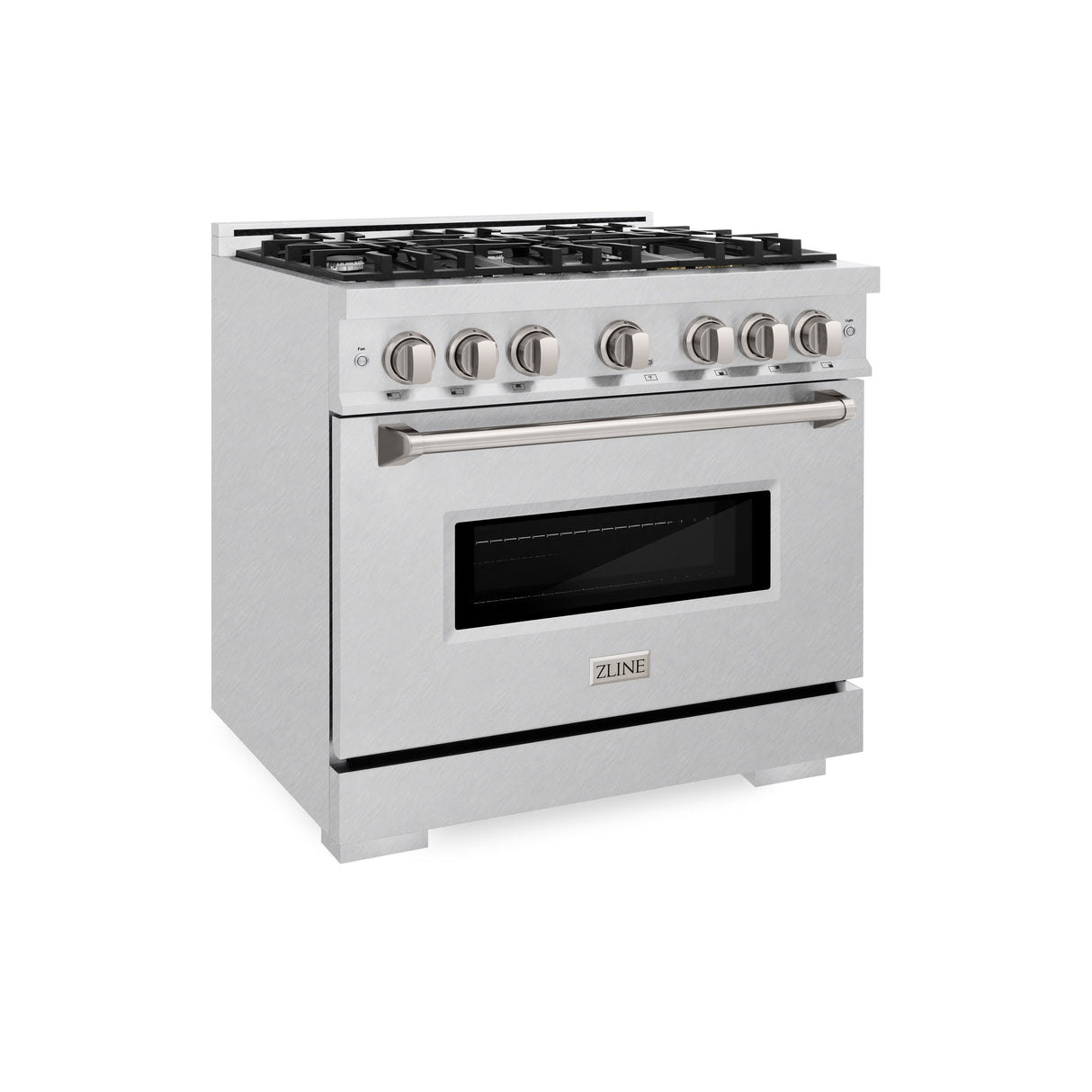 ZLINE 36 in. 5.2 cu. ft. Classic Dual Fuel Range with 6 Burner Gas Cooktop and Electric Convection Oven in Satin Stainless Steel (CDRS-36)