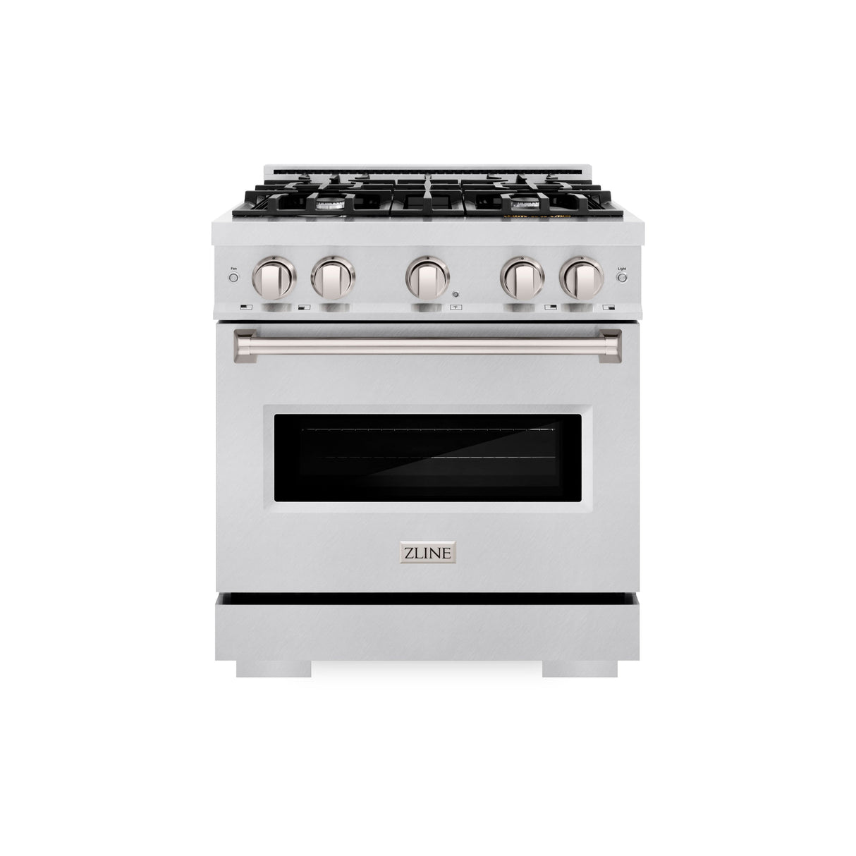 ZLINE 30 in. 4.2 cu. ft. Classic Gas Range with 4 Burner Cooktop and Convection Gas Oven in Satin Stainless Steel (CGRS-30)