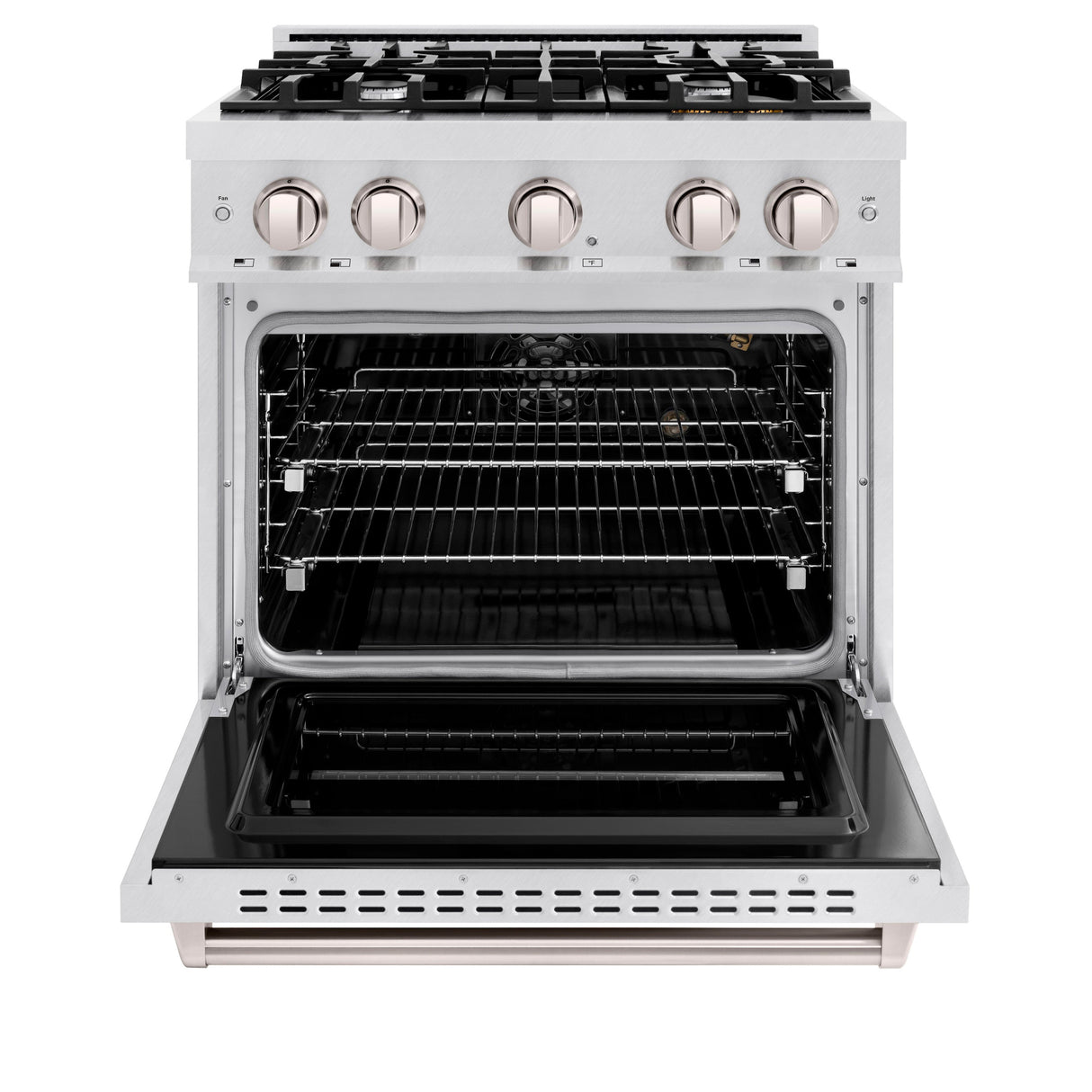 ZLINE 30 in. 4.2 cu. ft. Classic Gas Range with 4 Burner Cooktop and Convection Gas Oven in Satin Stainless Steel (CGRS-30)