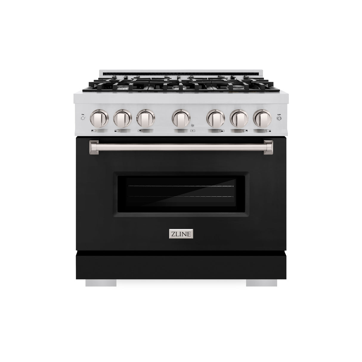 ZLINE 36 in. 5.2 cu. ft. Classic Dual Fuel Range with 6 Burner Gas Cooktop and Electric Convection Oven in Satin Stainless Steel (CDRS-36)