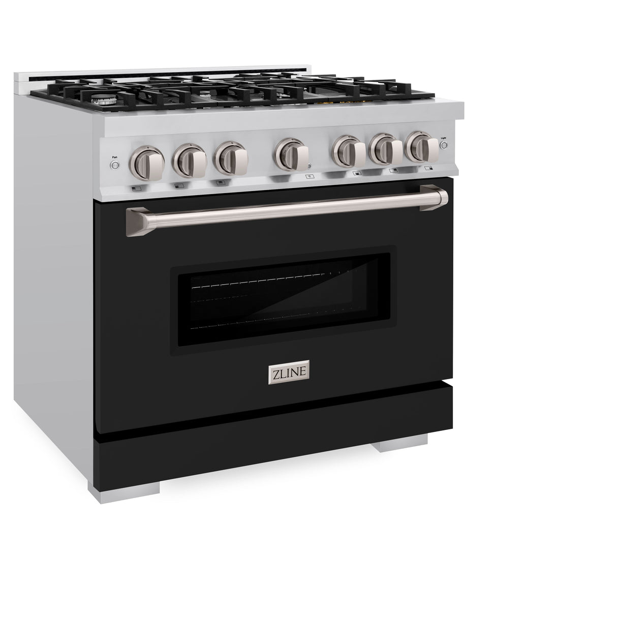 ZLINE 36 in. 5.2 cu. ft. Classic Dual Fuel Range with 6 Burner Gas Cooktop and Electric Convection Oven in Satin Stainless Steel (CDRS-36)