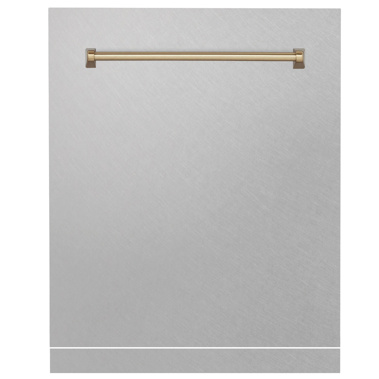 ZLINE Autograph Edition 24" Monument Dishwasher Panel in Fingerprint Resistant Stainless Steel with Champagne Bronze Handle (DPMTZ-SN-24-CB)