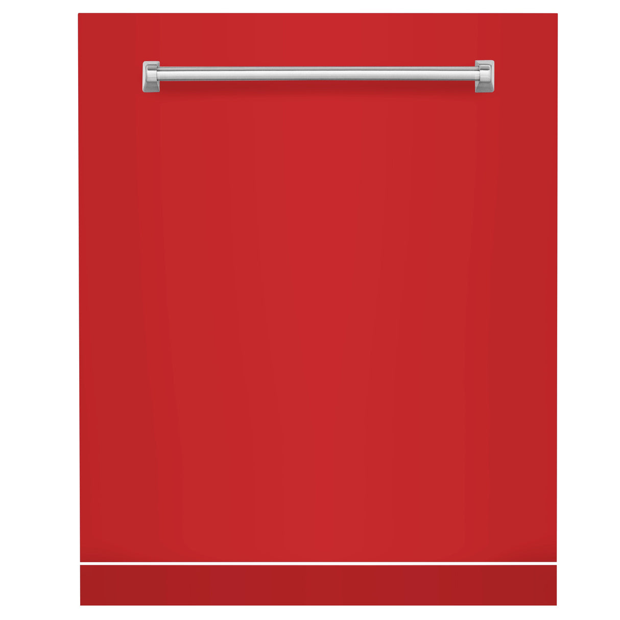 ZLINE 24" Monument Dishwasher Panel in Red Matte with Traditional Handle (DPMT-RM-24)