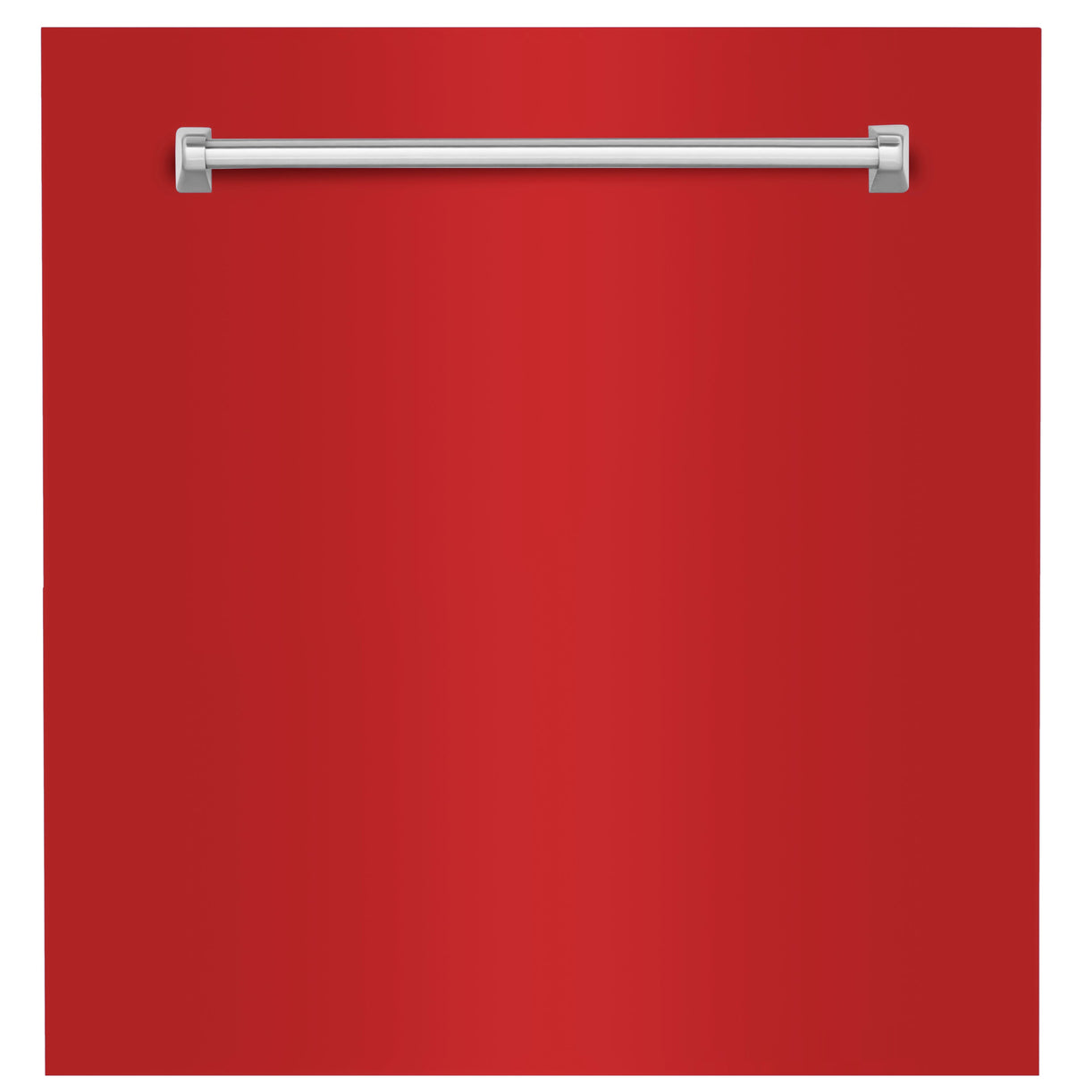 ZLINE 24" Monument Dishwasher Panel in Red Matte with Traditional Handle (DPMT-RM-24)