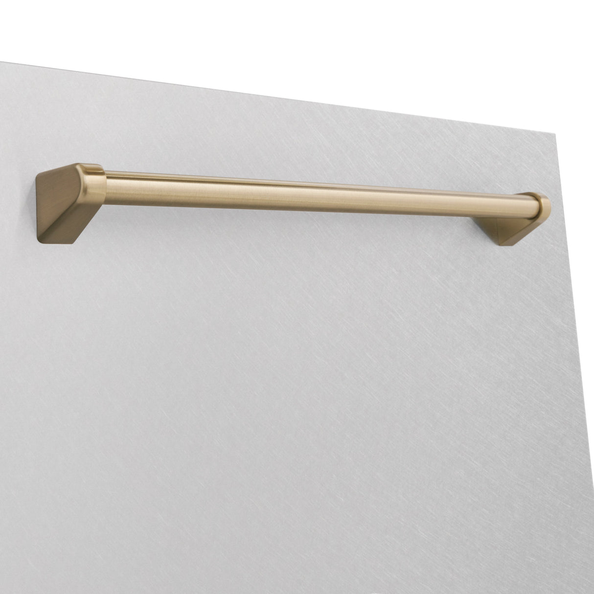 ZLINE Autograph Edition 18 in. Tallac Dishwasher Panel in Satin Stainless Steel Finish with Champagne Bronze Handle (DPVZ-SN-18-CB)
