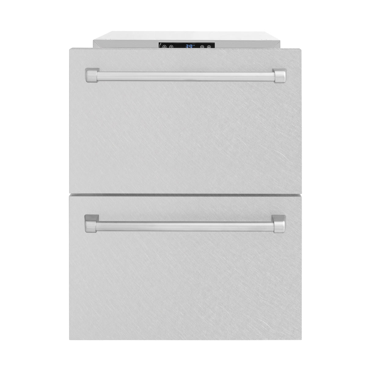 ZLINE 24 in. Touchstone 168 Can Outdoor-Rated Dual Refrigerator Drawer with Satin Stainless Steel Doors (RDSO-SN-24)