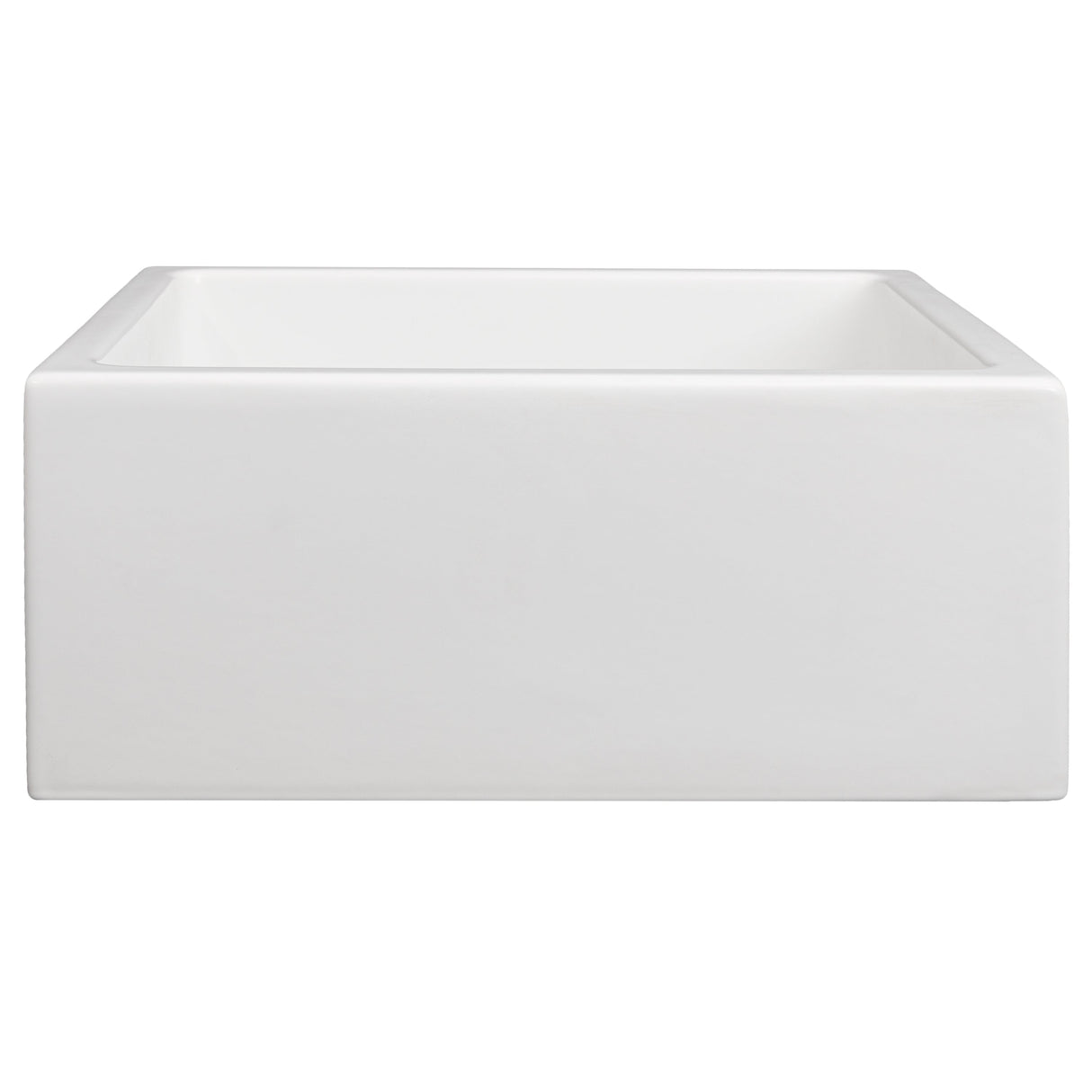 ZLINE 24 in. Venice Farmhouse Apron Front Reversible Single Bowl Fireclay Kitchen Sink with Bottom Grid in White Matte (FRC5120-WM-24)