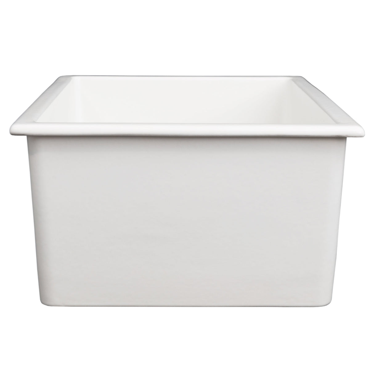 ZLINE 24 in. Rome Dual Mount Single Bowl Fireclay Kitchen Sink with Bottom Grid in White Matte (FRC5123-WM-24)