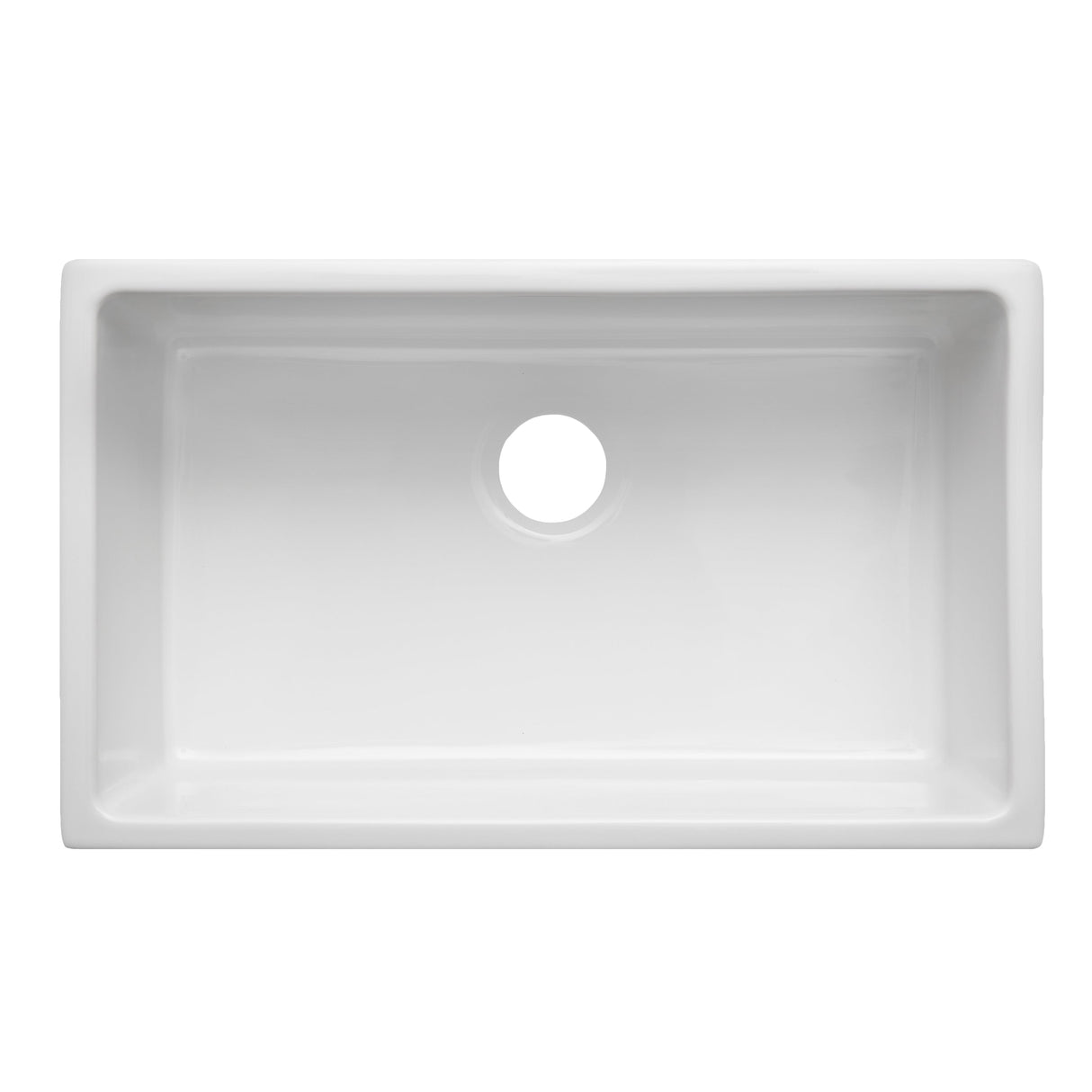 ZLINE 30 in. Rome Dual Mount Single Bowl Fireclay Kitchen Sink with Bottom Grid in White Gloss (FRC5124-WH-30)