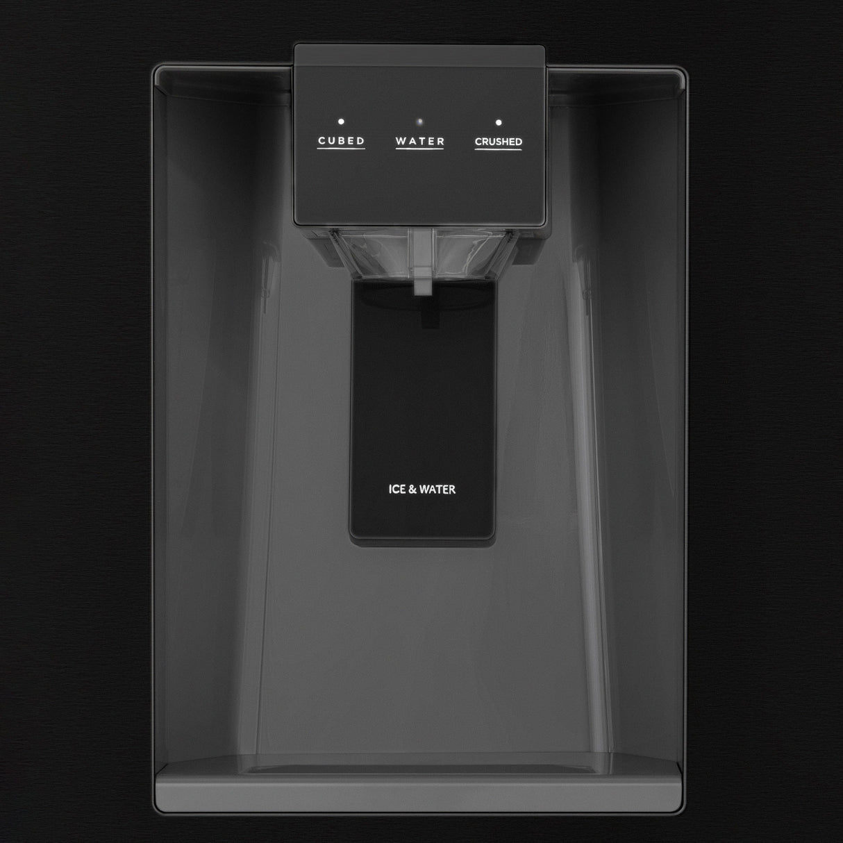 ZLINE Autograph Edition 36 in. 21.6 cu. ft. Counter-Depth French Door Refrigerator with Water and Ice Dispenser in Fingerprint-Resistant Black Stainless Steel with Polished Gold Traditional Handles (RFMZ-W-36-BS-G)