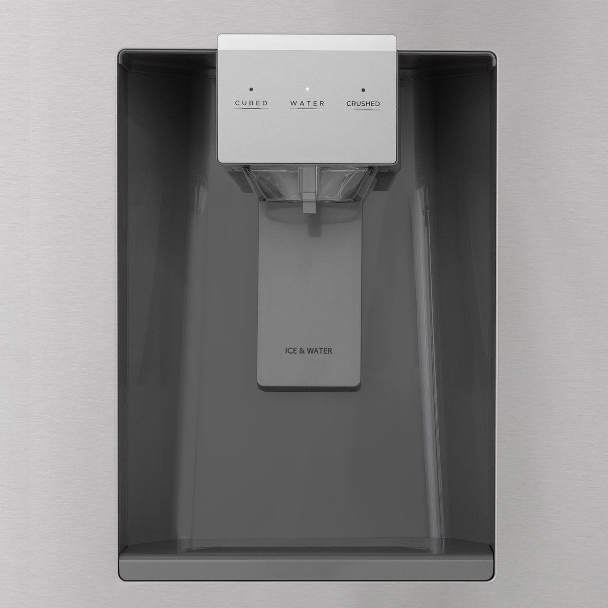 ZLINE Autograph Edition 36 in. 21.6 cu. ft. Counter-Depth French Door Refrigerator with Water and Ice Dispenser in Fingerprint-Resistant Stainless Steel with Polished Gold Traditional Handles (RFMZ-W-36-G)