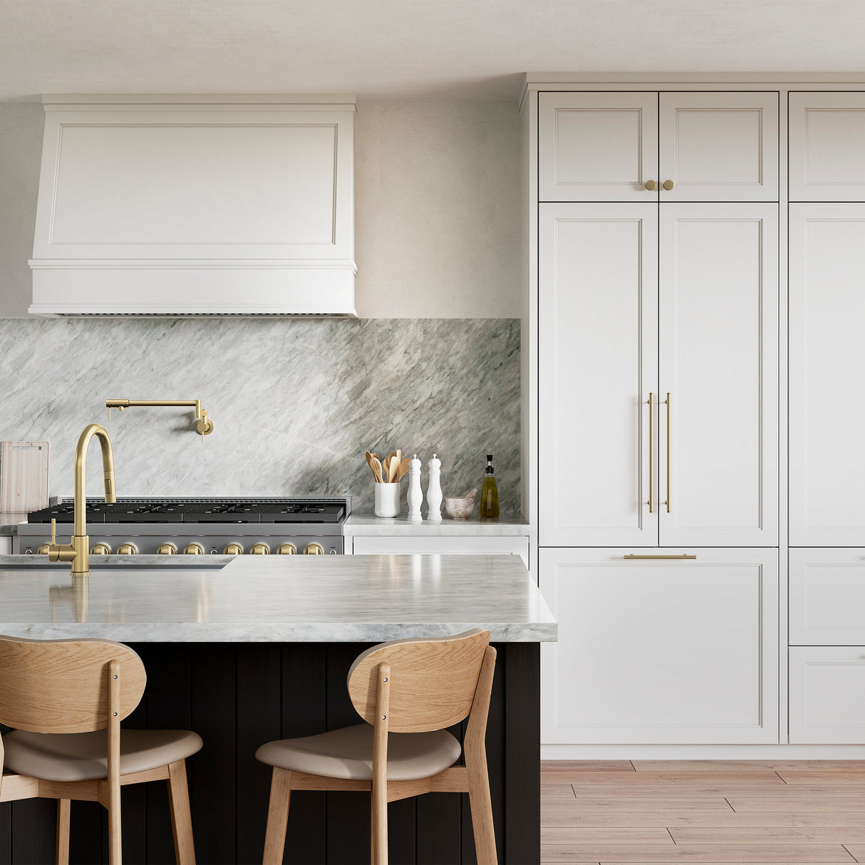 ZLINE 36 in. 19.6 cu. ft. Panel Ready French Door Built-In Bottom Freezer Refrigerator with Water Dispenser and Ice Maker with Stainless Steel Interior (SRBIV-36)