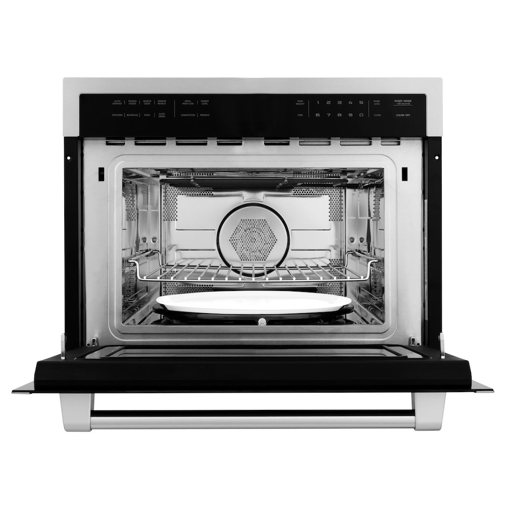ZLINE 24" 1.6 cu ft. Built-in Convection Microwave Oven in Stainless Steel with Speed and Sensor Cooking (MWO-24)